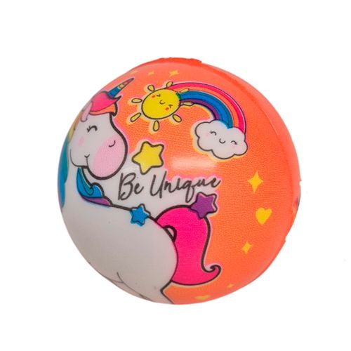 Pelota De Unicornio Goma Espuma Antiestres Juguete Naranja