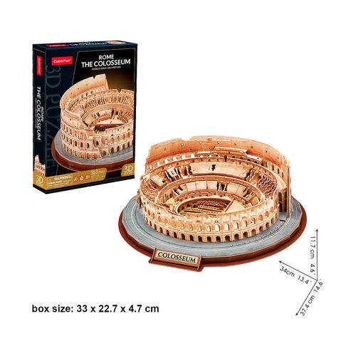 Rompecabezas 3D Coliseo Romano A Escala Cubicfun 163 Piezas