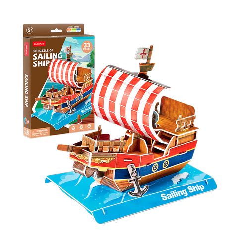Rompecabezas 3D Velero - 33 Piezas Nivel Inicial
