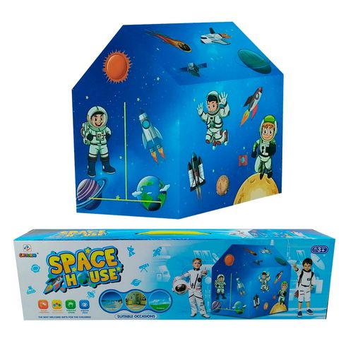Carpa Casita Infantil Plegable de Astronautas Espaciales Fácil de Armar