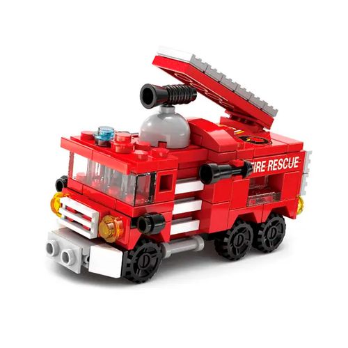 Bloques Auto Robot Camion de Bomberos 97 Piezas