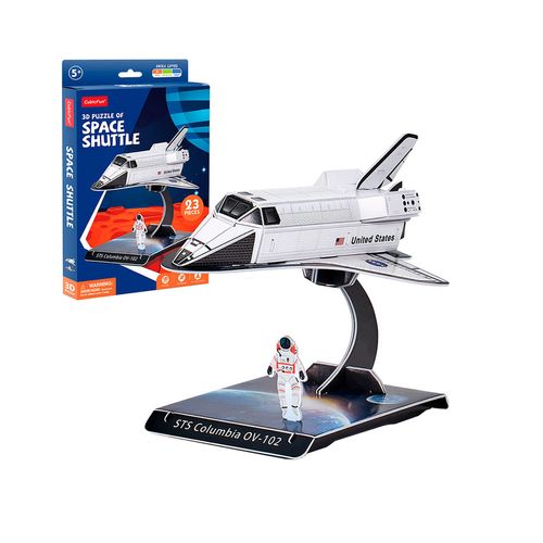 Rompecabezas 3D Space Shuttle Nasa - 23 Pz Nivel Inicial - Cubic Fun