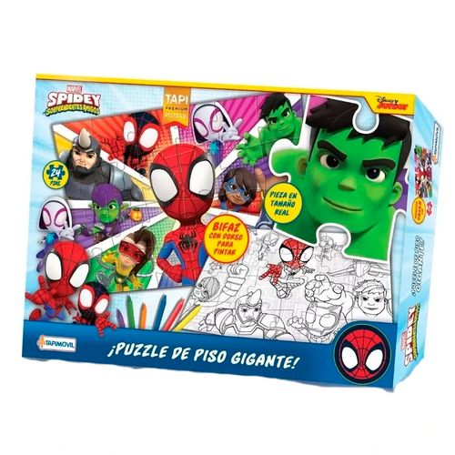 Puzzle De Piso Supergigante 24 Piezas Bifaz Spidey