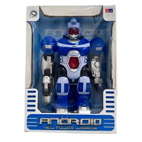 Robot Android Camina Con Luz Y Sonido Color Azul