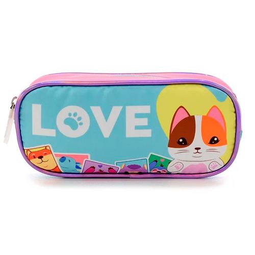 Cartuchera Rectangular Un Cierre Love Mascotas