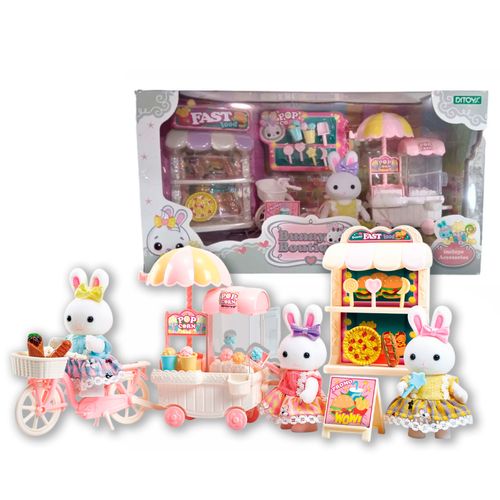 Bunny Boutique Set Popcorn Pochoclera Vestido Amarillo