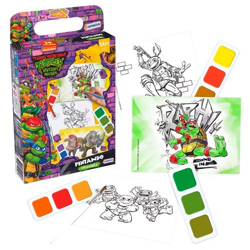 Pintando Con Acuarelas Tortugas Ninja 24 Colores