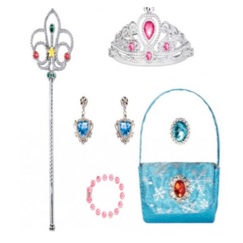 Disfraz de Princesa de Hielo Celeste con Accesorios