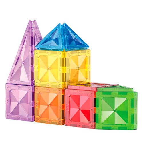 Bloques Magnéticos Tipo Vitro De Colores 30 Piezas