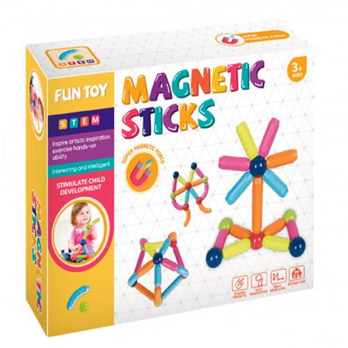 Palitos Magnéticos De Colores 28 Piezas