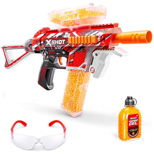 X-Shot Hyper Gel Trace Fire Motorized Lanzador Automático con 10000 Balas de Hidrogel