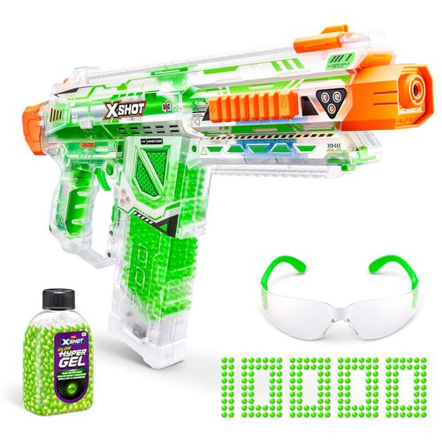 X-Shot Hyper Gel Glow In The Dark Nightmare Lanzador Automático con 10000 Balas de Hidrogel Brillan en la Oscuridad