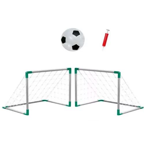 Set De 2 Arcos De Futbol Con Pelota Y Inflador