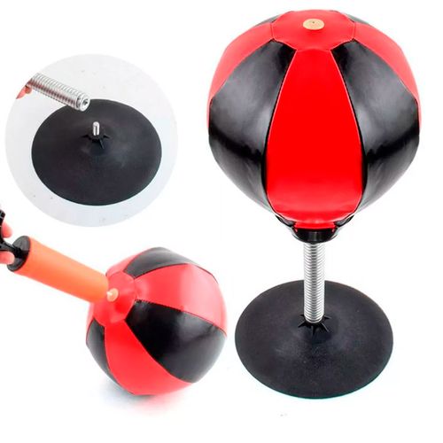 Juego Bolsa Boxeo Para Mesa Con Base Y Guantes