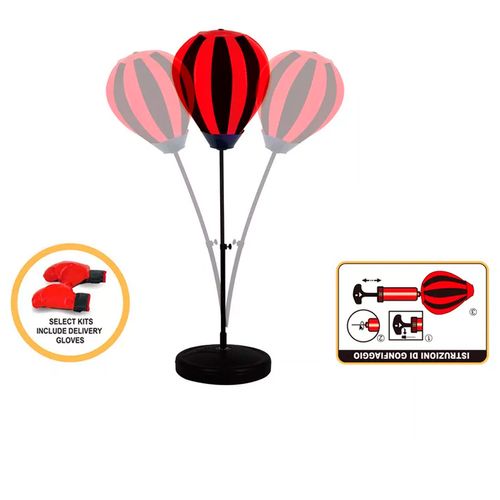 Juego Bolsa Boxeo Para Piso Con Base Y Guantes