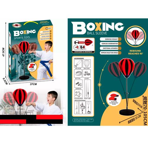 Juego Bolsa Boxeo Para Piso Con Base Y Guantes