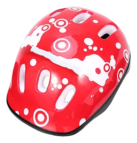 Casco Protector Infantil Bicicleta Monopatín Patín Rojo