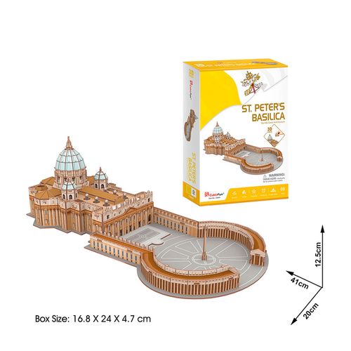Rompecabezas Puzzle 3D Basilica De San Pedro Vaticano CubicFun 68 Piezas
