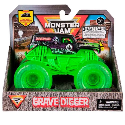 Monster Jam 1:43 Grave Digger Luminoso