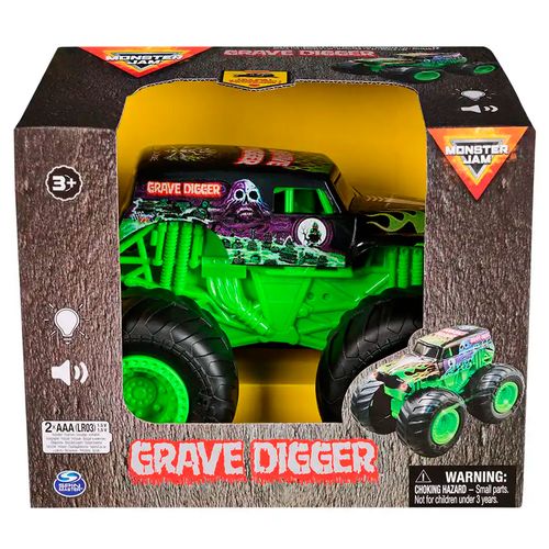 Monster Jam 1:24 Grave Digger Con Luz Y Sonido