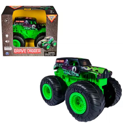 Monster Jam 1:24 Grave Digger Con Luz Y Sonido