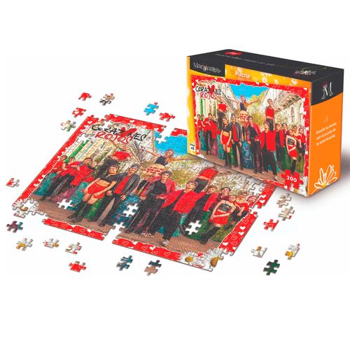 Rompecabezas Puzzles De Margaritas Corazones Rojo 300 Piezas