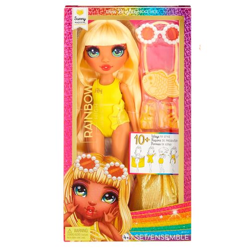 Rainbow High Swim y Style Muñeca Sunny Madison 27 Cm