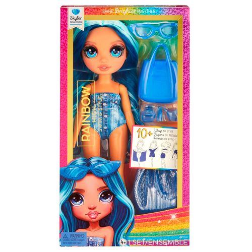 Rainbow High Swim y Style Muñeca Skyle Bradshaw 27 Cm