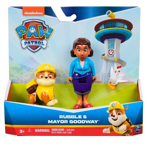 Paw Patrol Rubble Hero Pups Rubble y Mayor Goodway