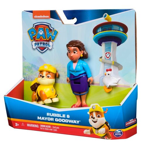 Paw Patrol Rubble Hero Pups Rubble y Mayor Goodway