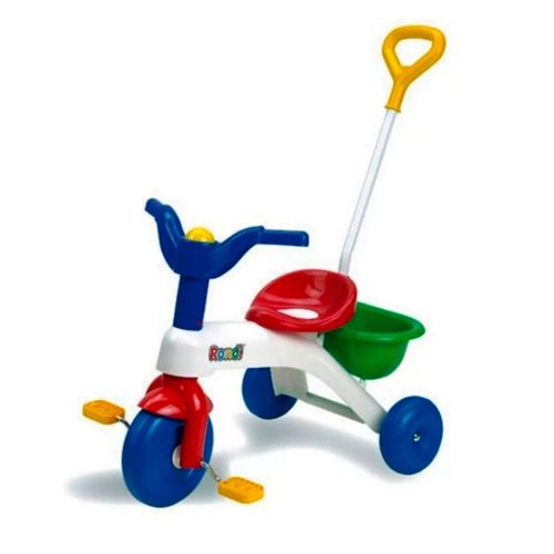 Mi primer Triciclo Con Barral De Paseo Infantil Rondi Color Blanco