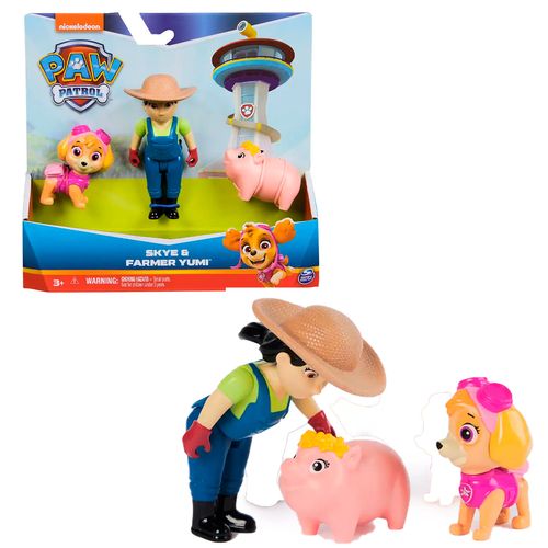 Figura Paw Patrol Hero Pups De Skye Y Farmer Yum