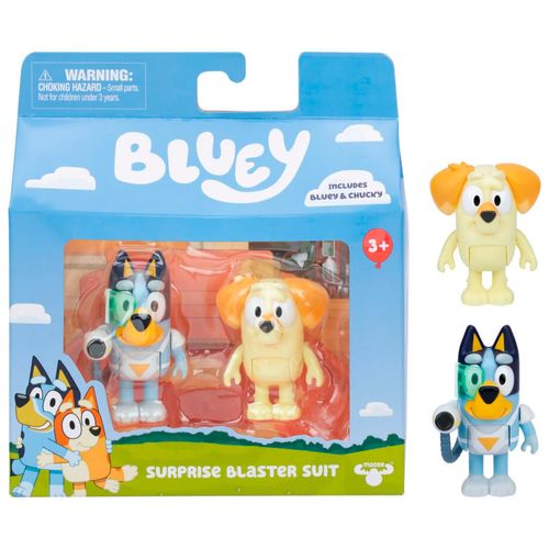Bluey Surprise Blaster Suit Bluey y Chucky