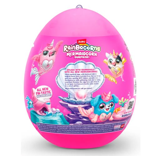 Peluche Rainbocorns Mermaidcorn Huevo Sorpresa Blanco 29 Cm