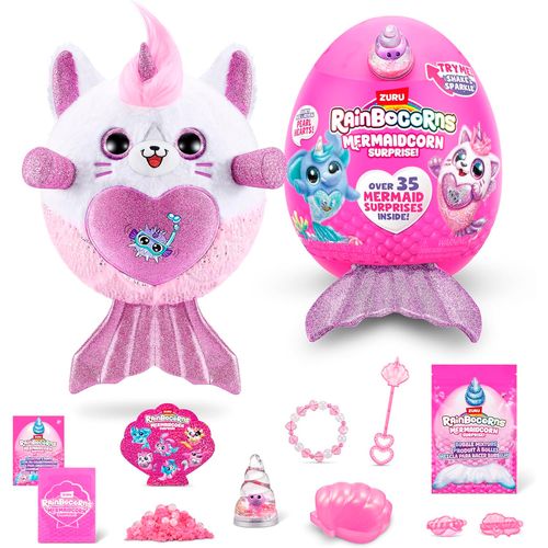 Peluche Rainbocorns Mermaidcorn Huevo Sorpresa Rosa 29 Cm