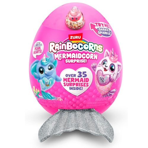 Peluche Rainbocorns Mermaidcorn Huevo Sorpresa Plateado 29 Cm