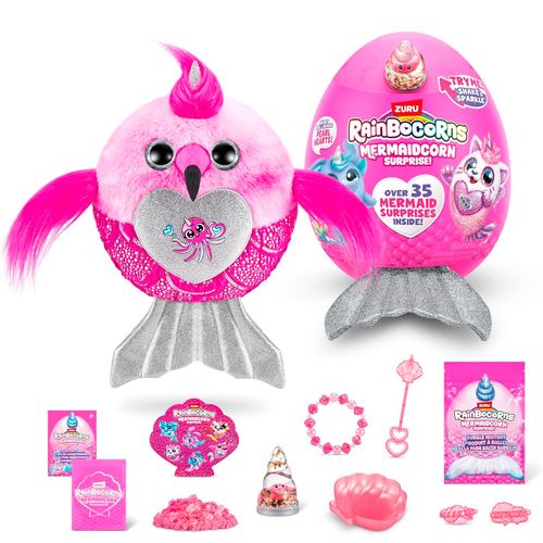 Peluche Rainbocorns Mermaidcorn Huevo Sorpresa Plateado 29 Cm