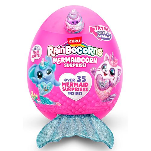 Peluche Rainbocorns Mermaidcorn Huevo Sorpresa Azul 29 Cm