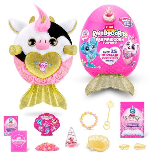 Peluche Rainbocorns Mermaidcorn Huevo Sorpresa Dorado 29 Cm