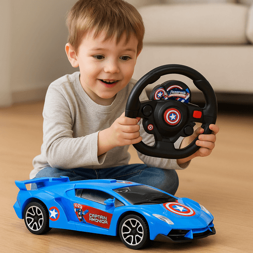 Vehículo Auto Radio Control Capitan América 24 Cm Original Marvel
