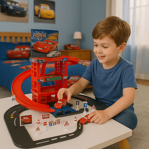 Cars Parking Race Garage Con 4 Autos y Accesorios