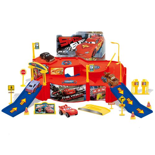 Cars Garage Estacionamiento Con 4 Autos y 3 Rampas