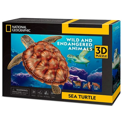 Rompecabeza National Geographic 3D Tortuga Marina 31 Piezas