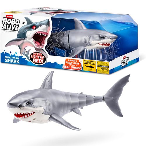 Robo Alive Tiburón Blanco Realista 35 Cm