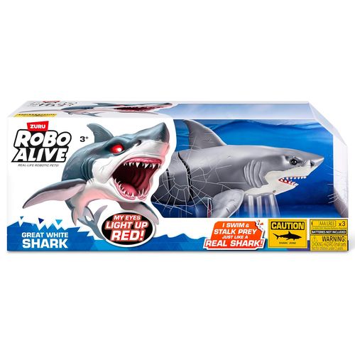 Robo Alive Tiburón Blanco Realista 35 Cm