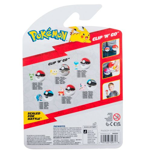 Figura Pokemon Clip N Go Pokebola Sprigatito
