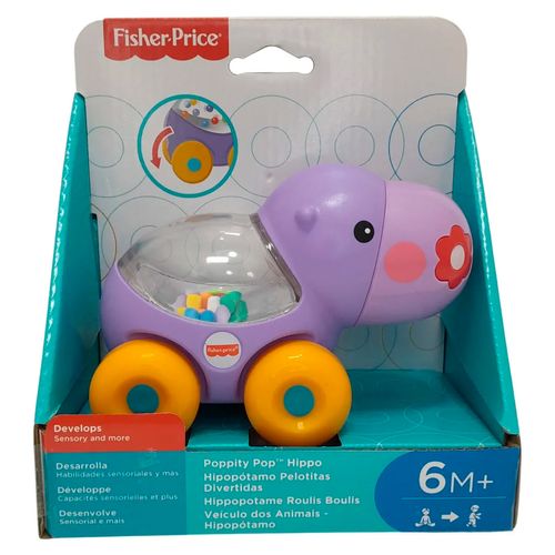 Arrastre Fisher Prince Poppy Pop Hipopotamo