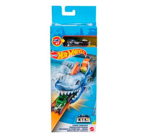 Hot Wheels City Lanzadores Némesis Tiburon Con Auto