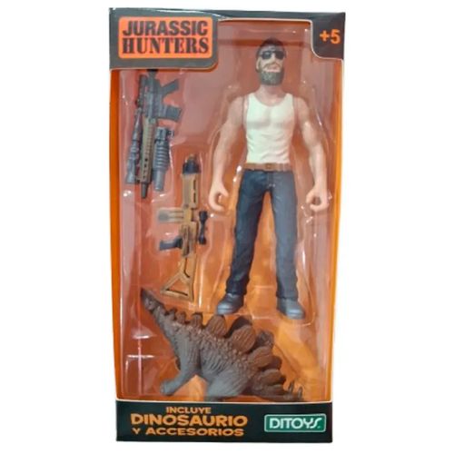 Jurassic Hunters Soldado Y Dinosaurio Estegosaurio
