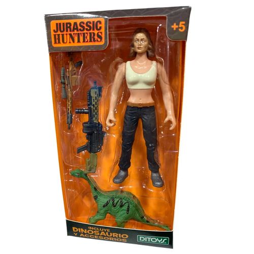 Jurassic Hunters Soldado Y Dinosaurio Brachiosaurus